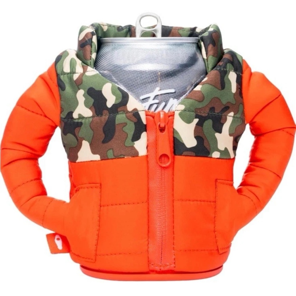 Pair of Puffin Drink Can 12oz & 16oz Insulated Jackets - Woodsy Camo